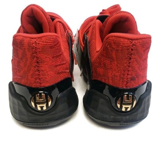 Adidas Mens Size 7 Harden Vol. 4 Basketball Shoes EF0999 Black Power Red - Picture 6 of 8